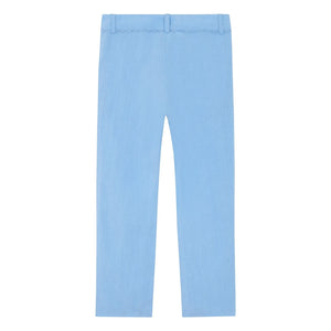 Tartine et Chocolat - Linen Ruffle Pants with Pockets | Light blue