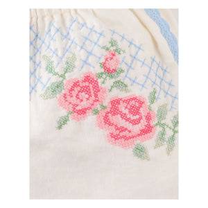 Gingersnaps - Nelly Lace-Detail Linen Shorts | Off-White