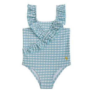 Bobo Choses - Vichy One-Piece Swimsuit | Light Blue