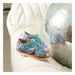 Mapache - Sandalita Mermaid Metallic Sandals | Turquoise