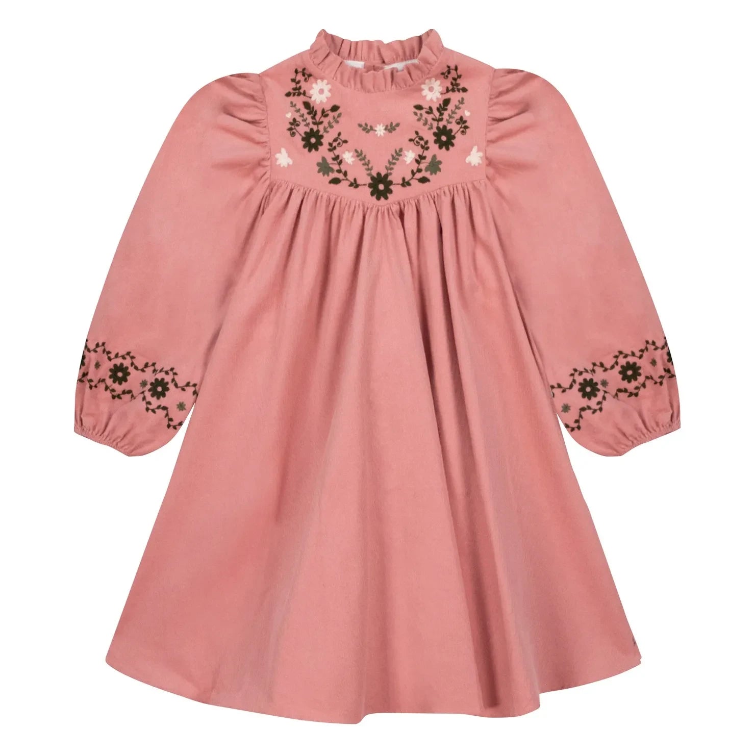 Bonton - Pauline İşlemeli Elbise | Pembe