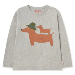 Tinycottons - Organic Cotton Dog T-Shirt | Heather Grey