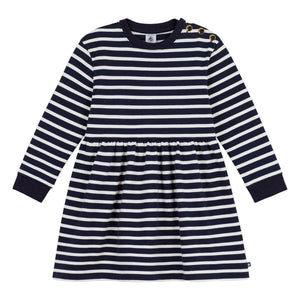 Petit Bateau - Striped Spanish-style Dress | Navy Blue