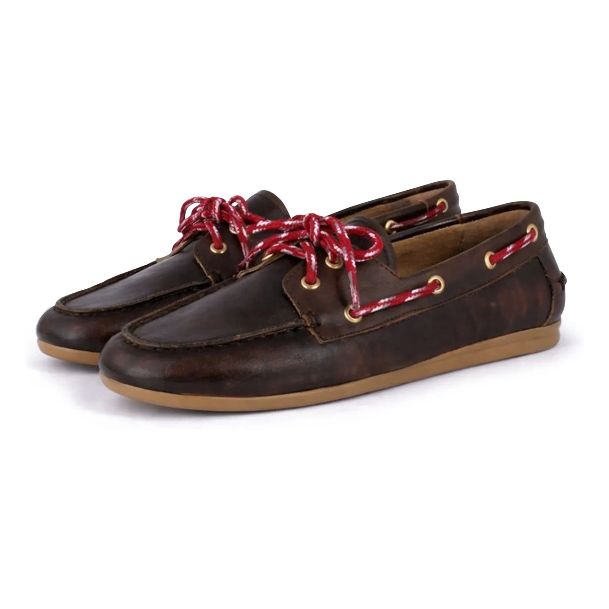 Toral - Kimana Leather Boat Shoes | Brown