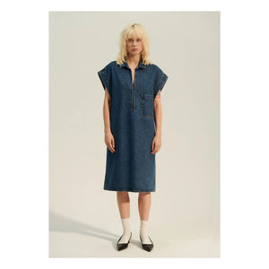 BELLEPIECE - Zafra Denim Dress | Dark Blue