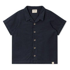 Matona - Plain Organic Cotton Shirt | Navy