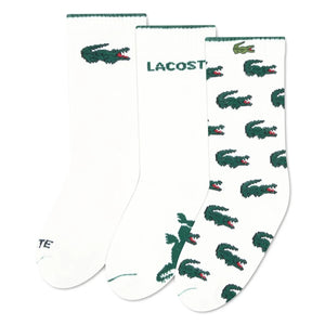 Lacoste - Logo Socks 3-Pack | White