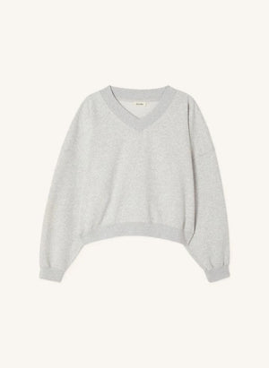 American Vintage - Baptown Pamuklu Sweatshirt | Gri melanj