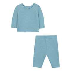 Tartine et Chocolat - Knit Sweater and Leggings Set | Sky Blue