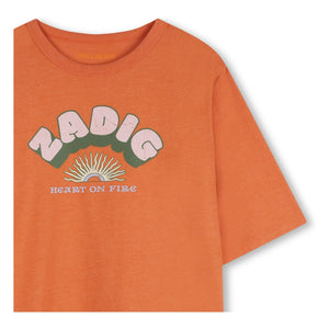 Zadig & Voltaire - Heart On Fire Tişört | Turuncu