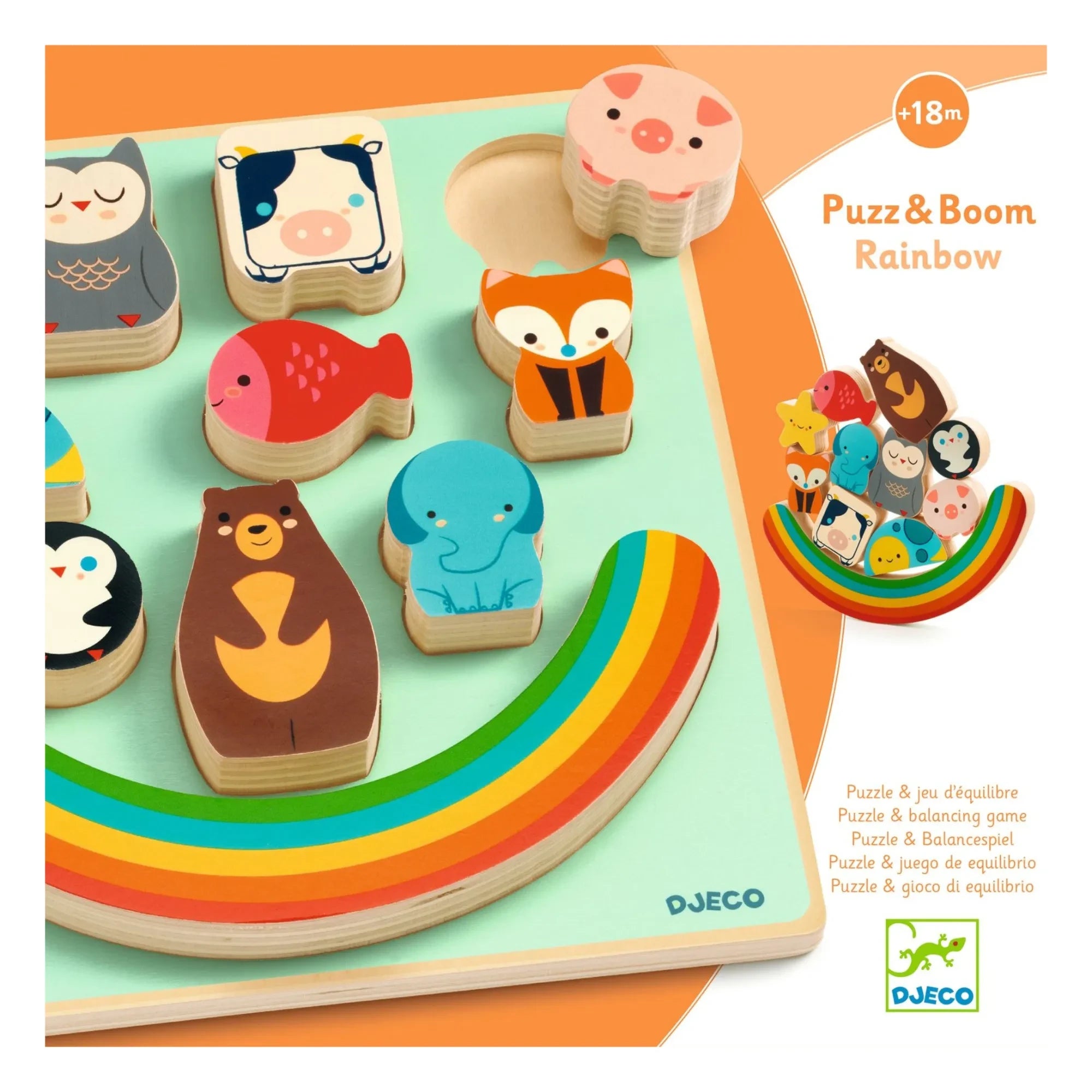 Djeco - Boom Rainbow Balance Puzzle