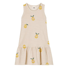 Studio Bohème - Playa Dress with Lemon Organic Cotton Towel Fabric | Ivory