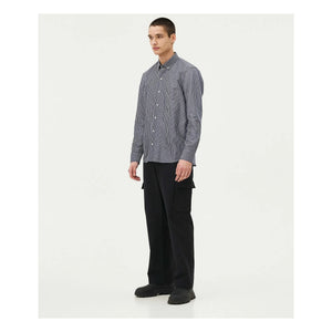 Noyoco - Curtis Shirt Fine Stripes Recycled Cotton | Blue
