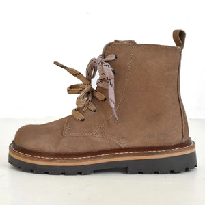 du Loua - Charly Suede Lace-up Boots | Beige