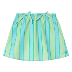 Tinycottons - Striped Linen Skirt | Green