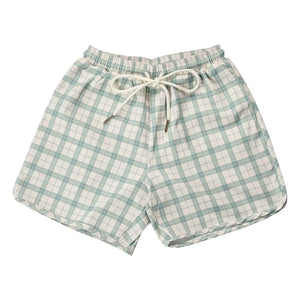 Grech & Co - Recycled Fiber Tile Swim Shorts | Pale Green