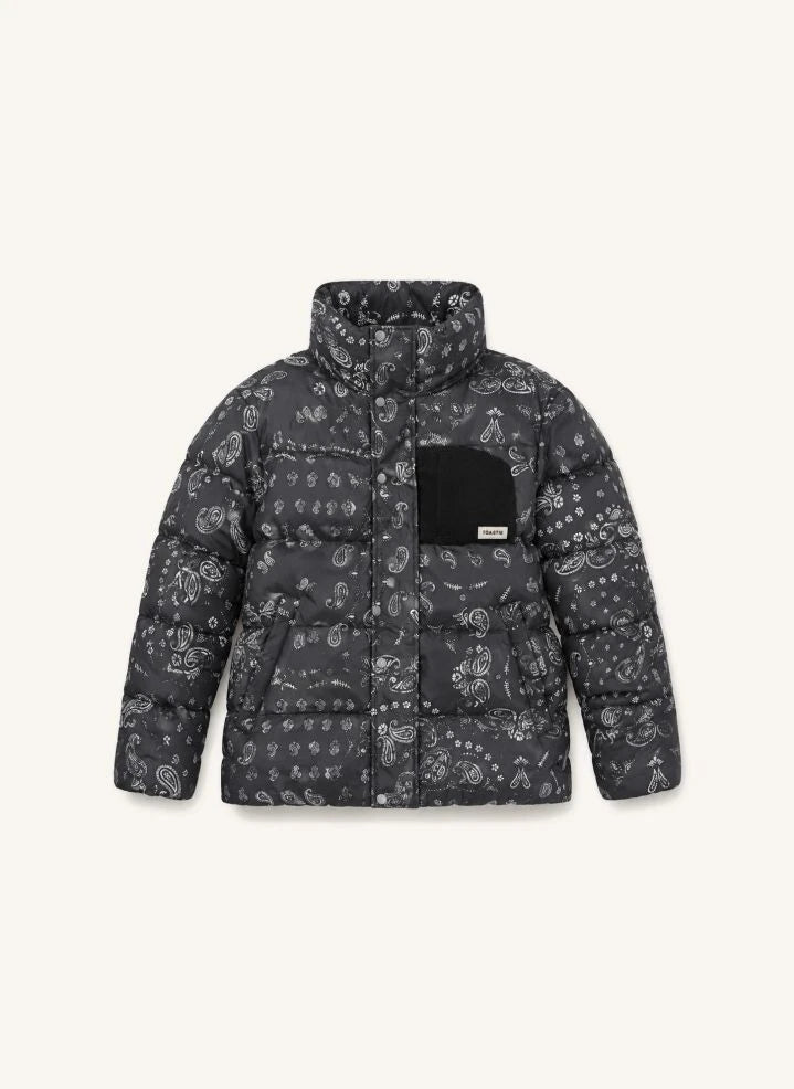 Töastie - Helix Bandana Puffer Jacket Made from Recycled Fibers | Black