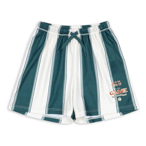 Konges Sløjd - Green Striped Recycled Fiber Short Shorts