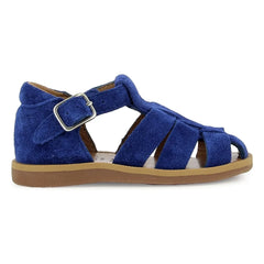 Pom d'Api - Poppy Daddy Velvet Sandals | Electric Blue