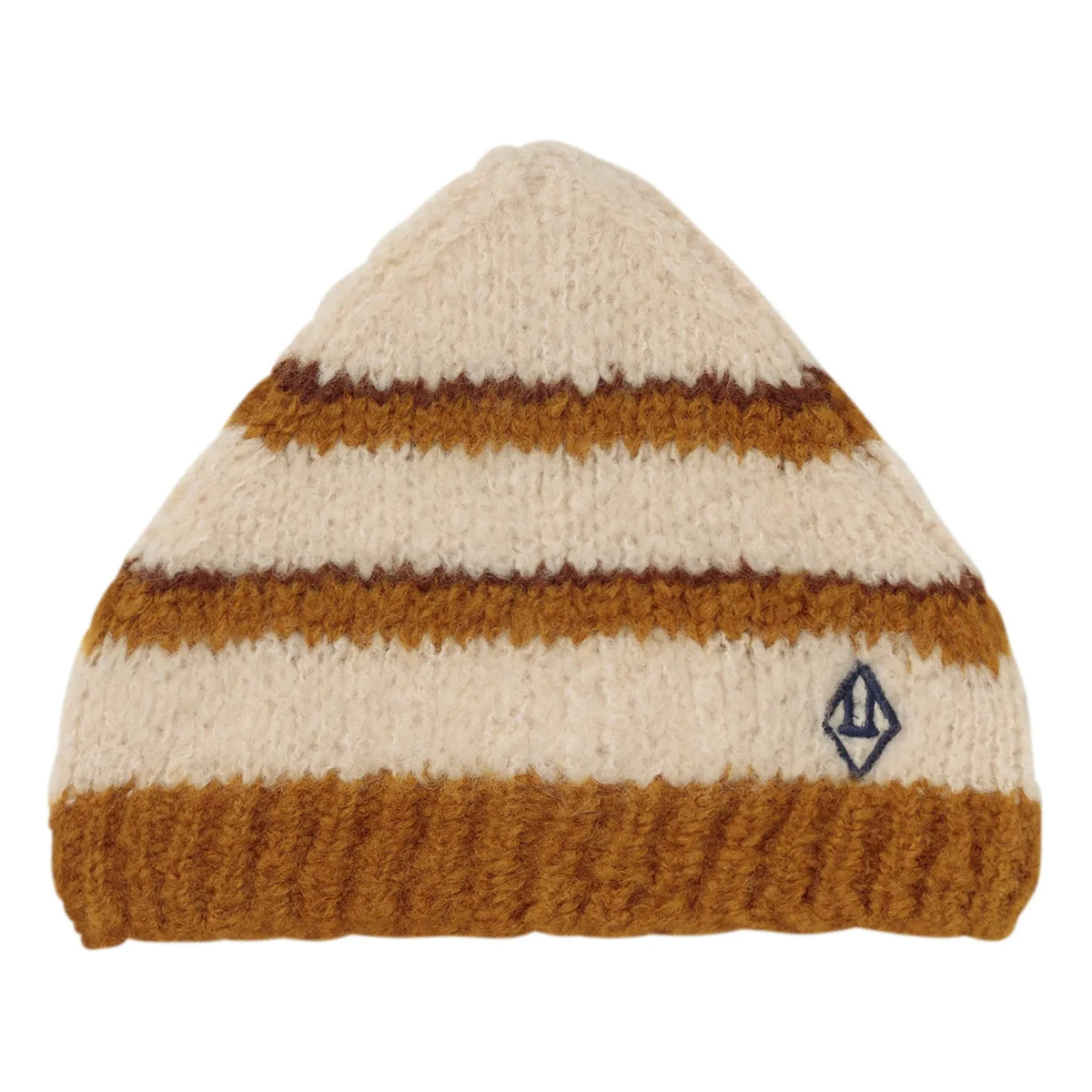 The Animals Observatory - Pony Striped Wool Beanie | Camel
