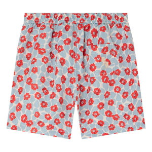 Bonpoint - Ariel Fleuri Recycled Fiber Swim Shorts | Light Blue