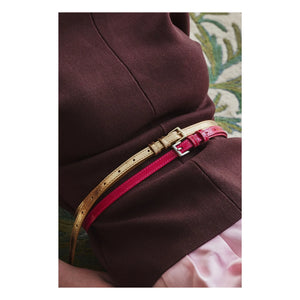 Becksöndergaard - Aria Patent Leather Belt | Gold
