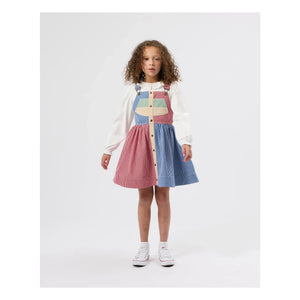Goldie + Ace - Striped Pieced Salopet Dress | Red