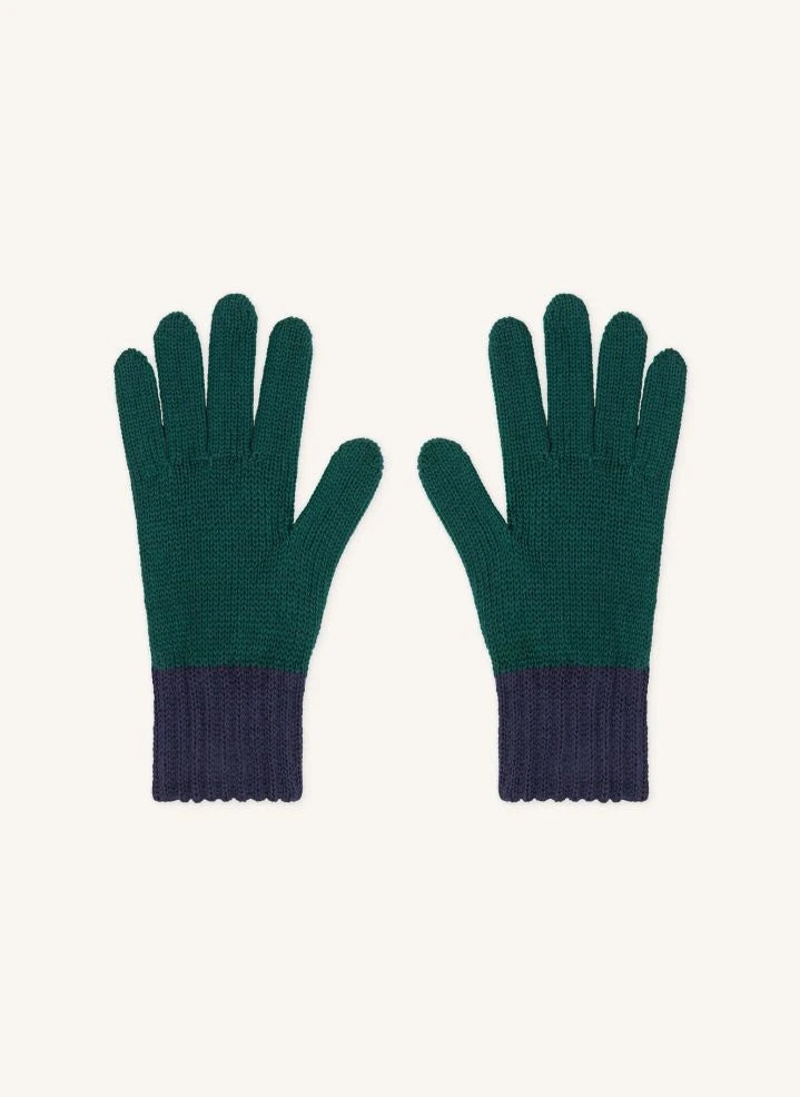 Petit Bateau - Bicolour Organic Cotton Gloves | Green