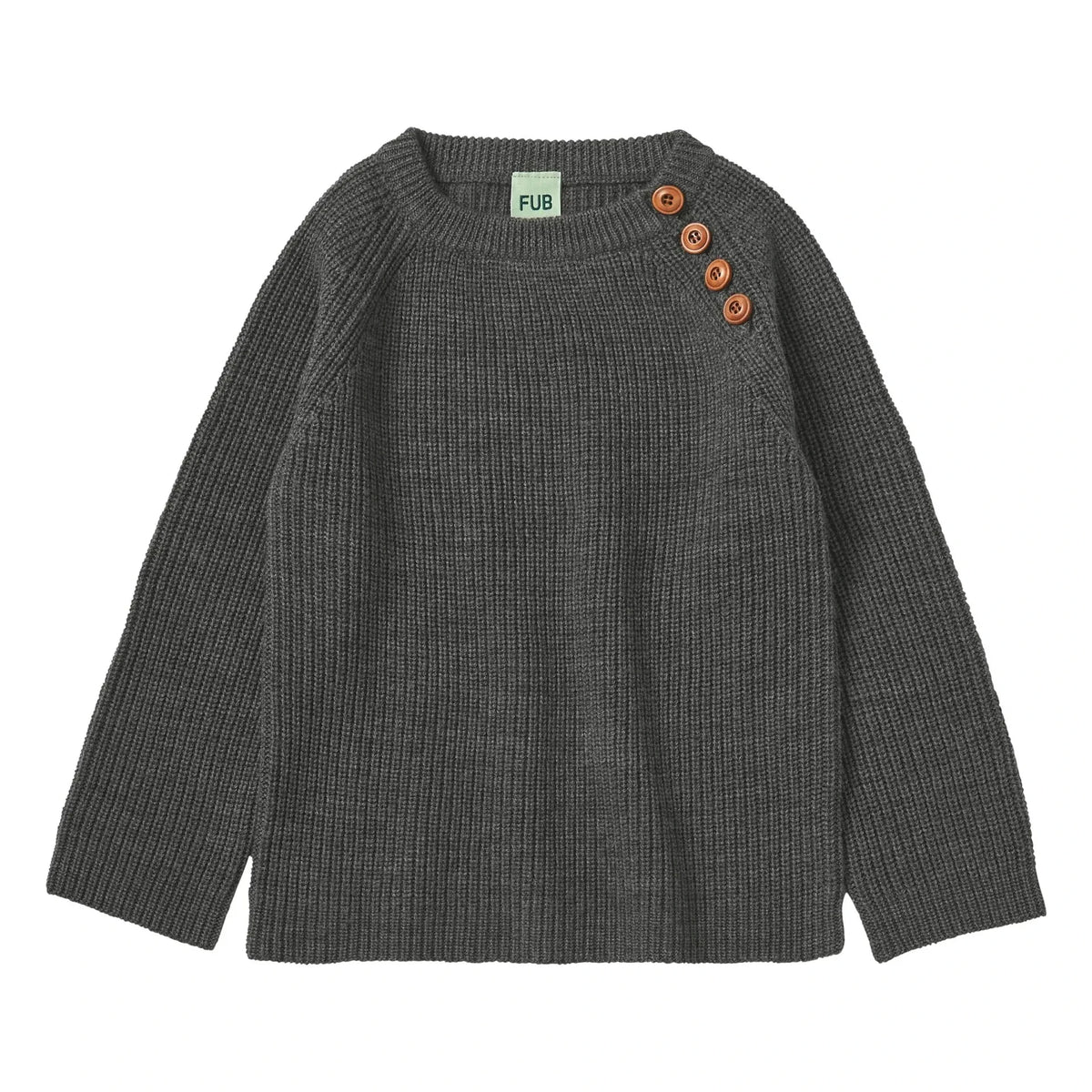 FUB - Merino Wool Ribbed Sweater | Grey