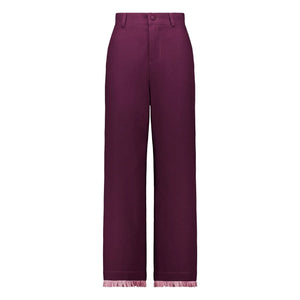 Elise Chalmin - Georgia Cotton Trousers | Burgundy
