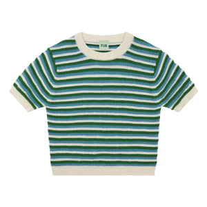 FUB - Organic Cotton Fine Mesh Textured T-Shirt | Green