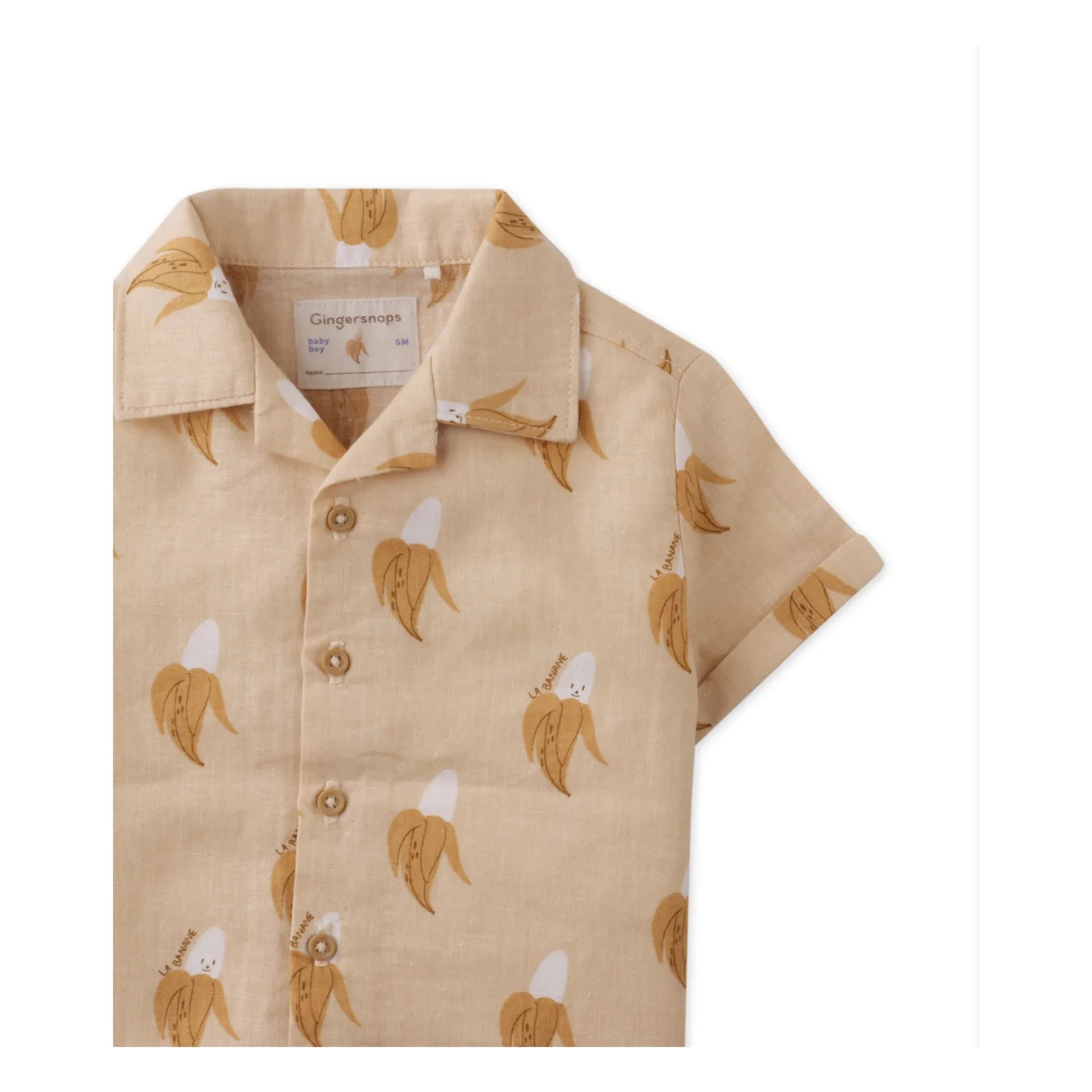 Gingersnaps - Ekko Banana Linen Shirt | Beige