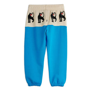 Mini Rodini - Panther organic cotton jogger pants | Azure blue
