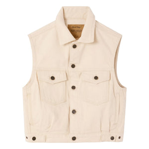 American Vintage - Snopdog Sleeveless Denim Jacket | Ecru