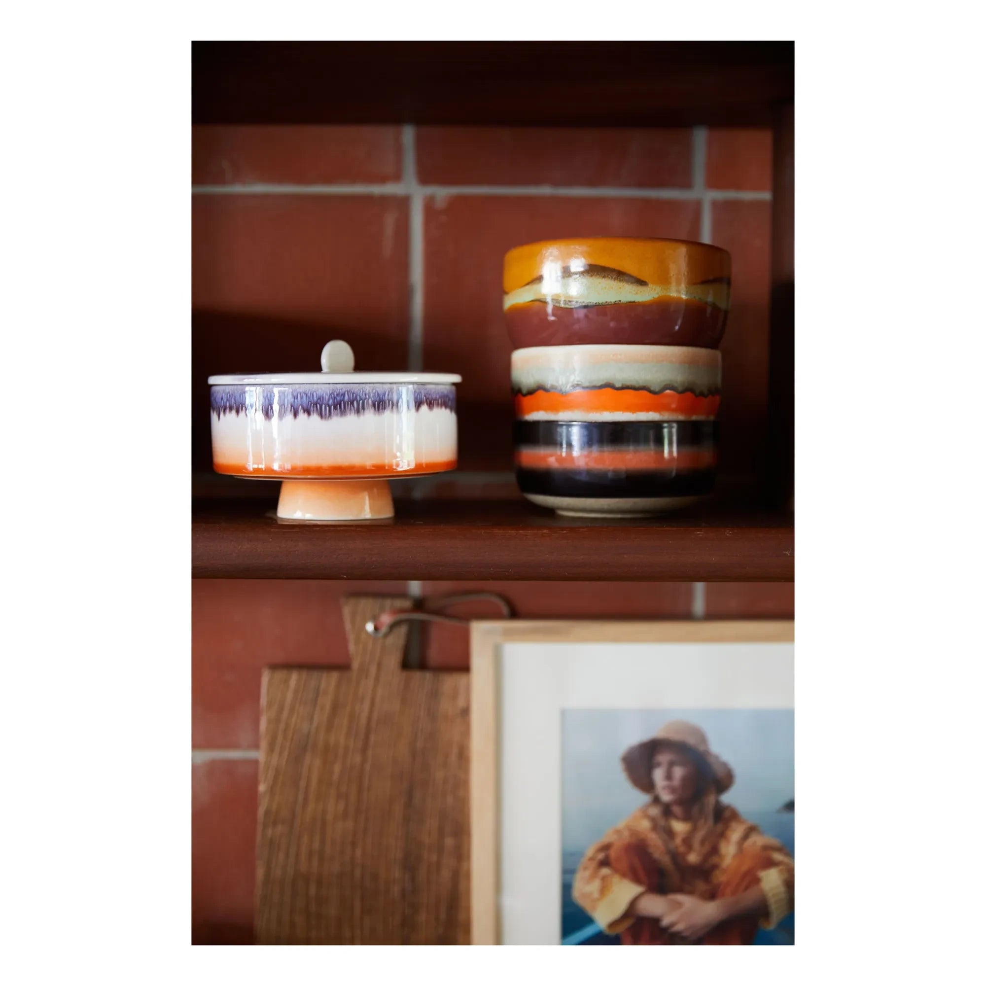 HKliving - Stoneware Bowl | Orange