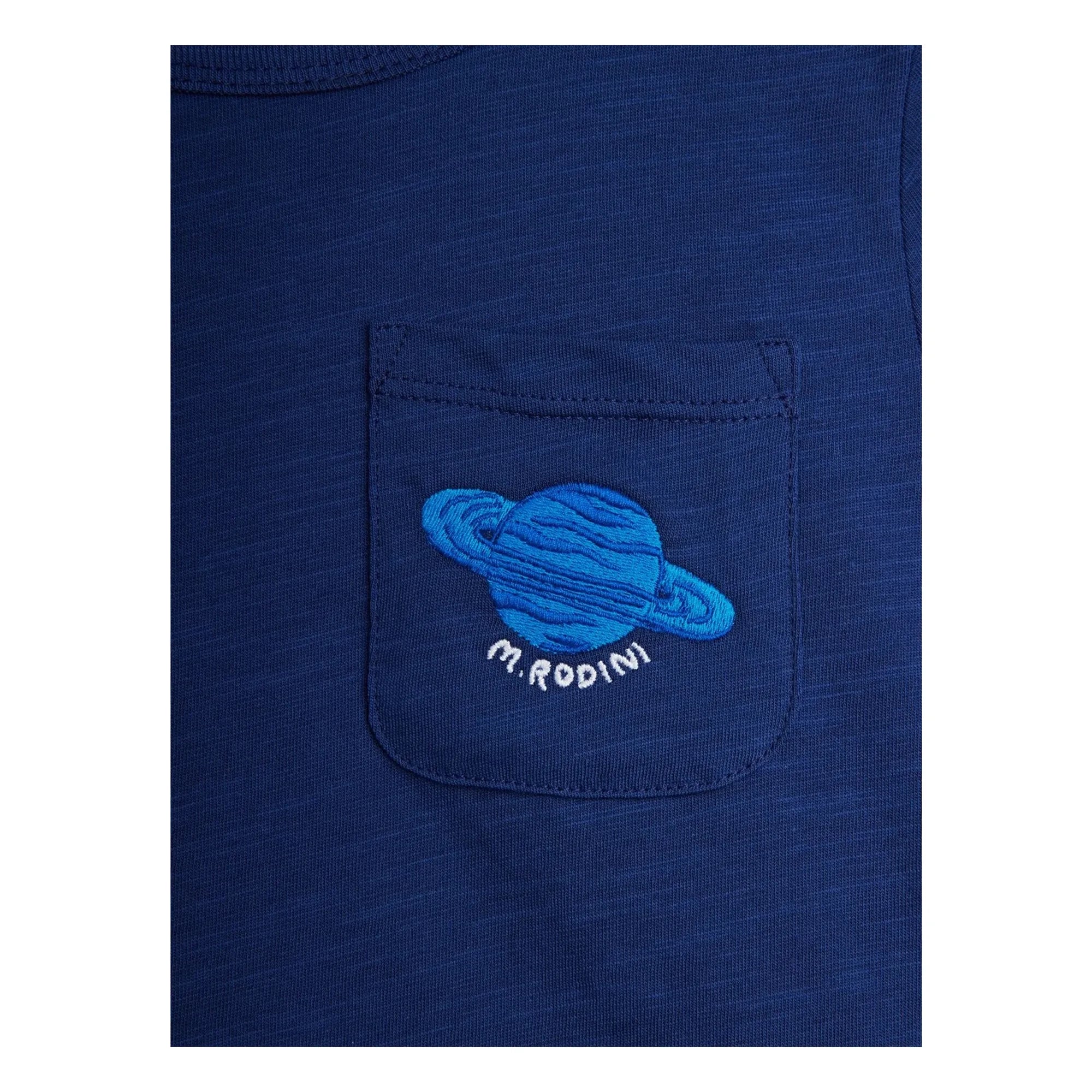 Mini Rodini - Planet Cotton Organic T-Shirt | Blue