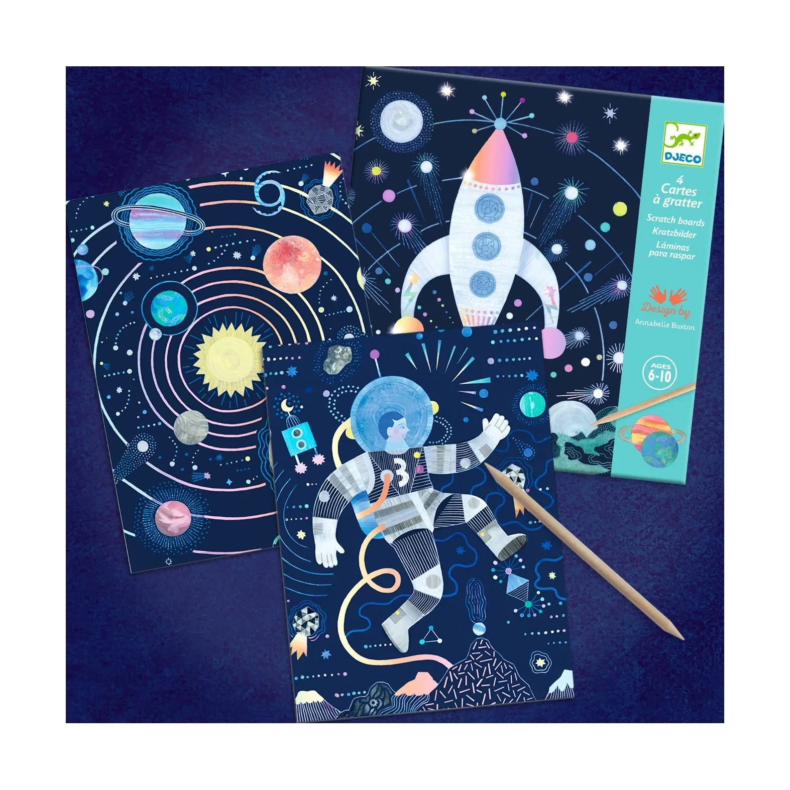 Djeco - Scratch Cards - Cosmic Mission