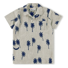 Molo - Randel Palm towel textured polo shirt | Gray