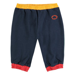 Bobo Choses - Organic Cotton Joggers with Color Blocks | Navy Blue