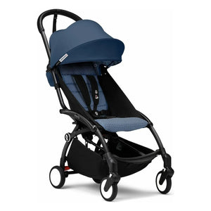 Stokke® - YOYO³ Full Baby Stroller 0+ and 6+ Black Frame | Air France Blue