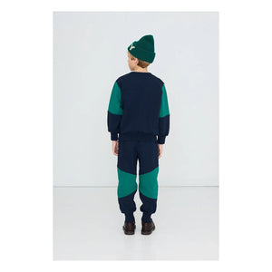 Tinycottons - Organik Pamuk Renk Bloklu Sweatshirt | Lacivert