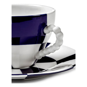 Serax - Fête des Bêtes Cups and Saucers, Wouters & Hendrix - Set of 2 | Blue