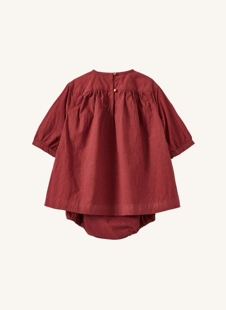 Caramel - Taylan Poplin Baby Dress | Berry
