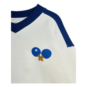 Mini Rodini - Organic Cotton Ping Pong Sweatshirt | White