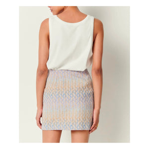 Sessùn - D ribbed tank top | Optical White
