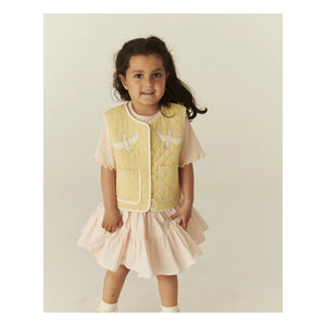 Copenhagen Colors - Sleeveless Quilted Organic Cotton Jacket | Pale Yellow