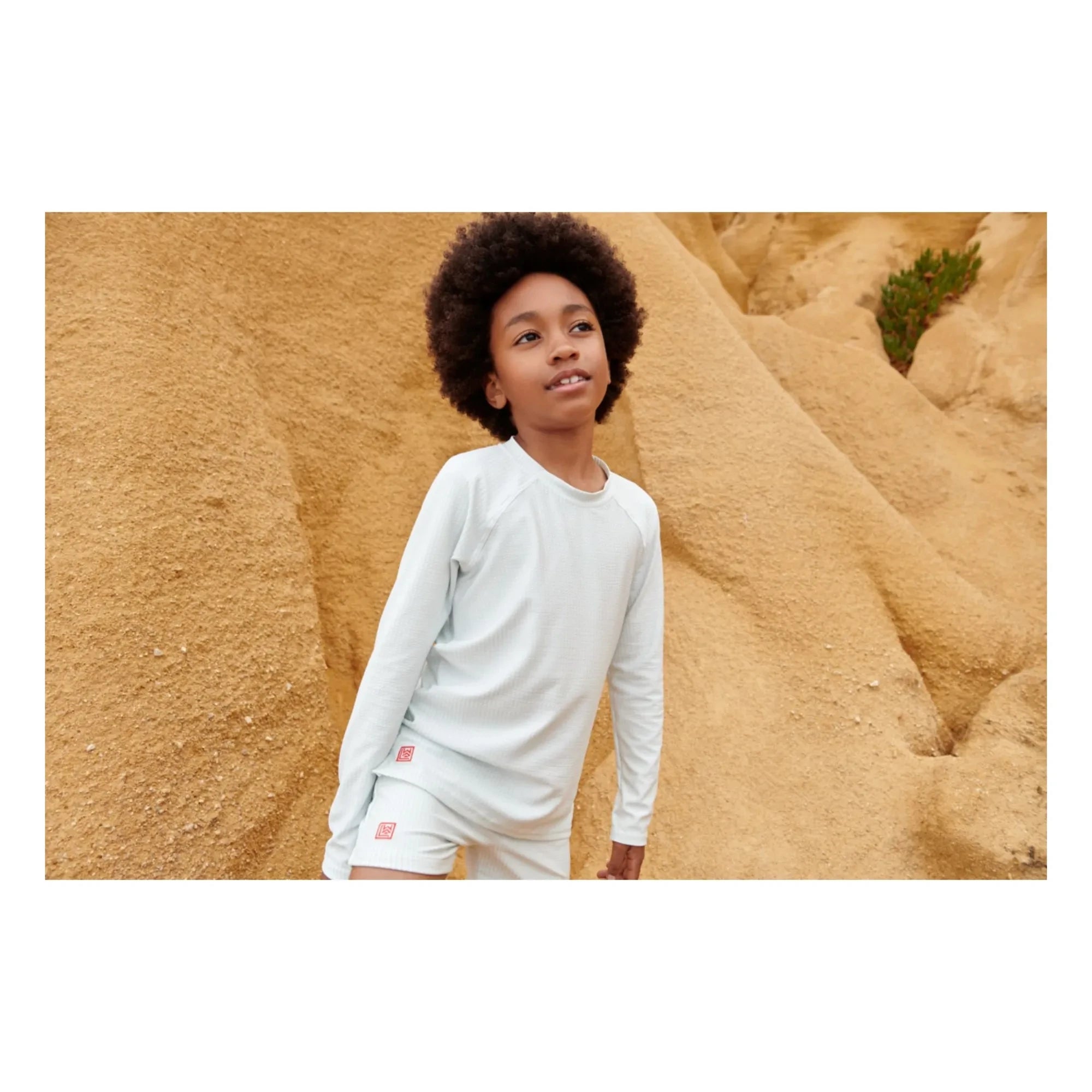 Liewood - Noah Seersucker UV Protective T-Shirt | Light Blue