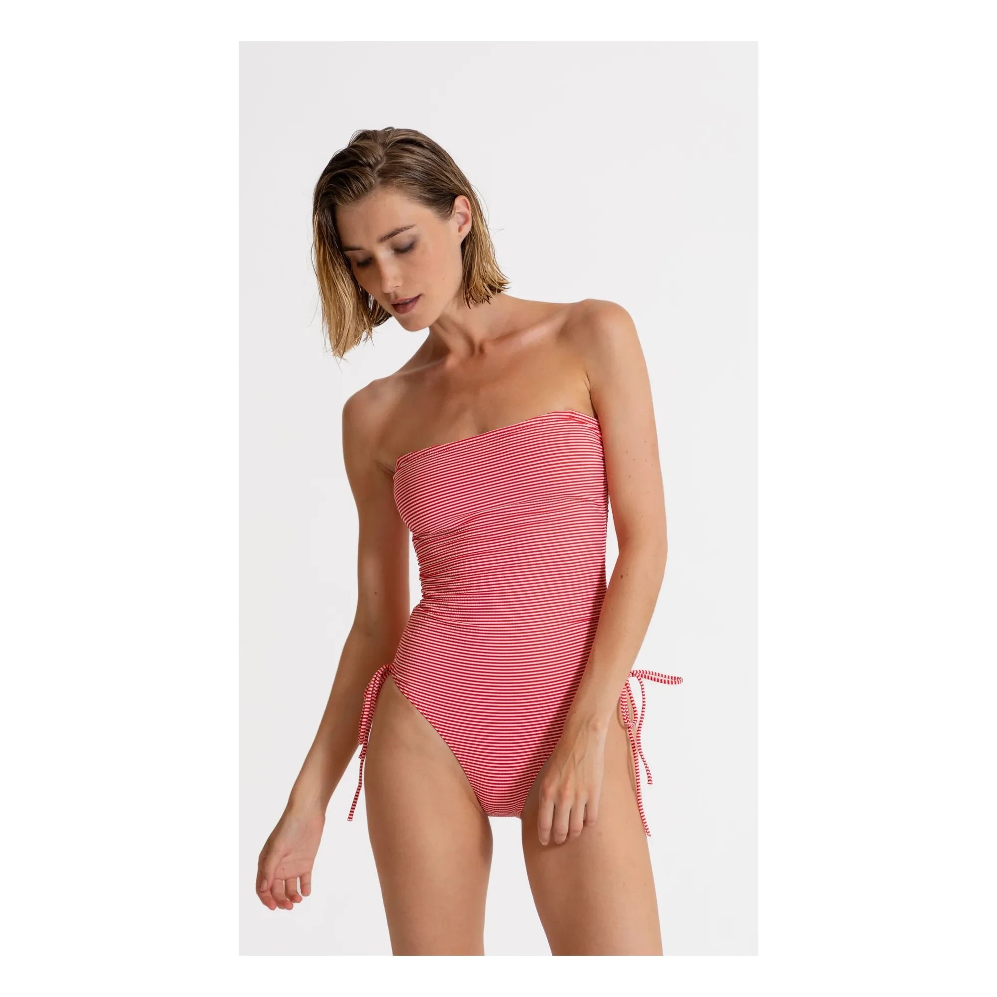 Smallable Woman - Rachel Striped Swimsuit | Cherry Red
