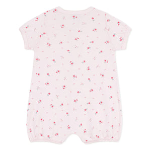 Petit Bateau - Floral Patterned Romper Pajamas | Pink