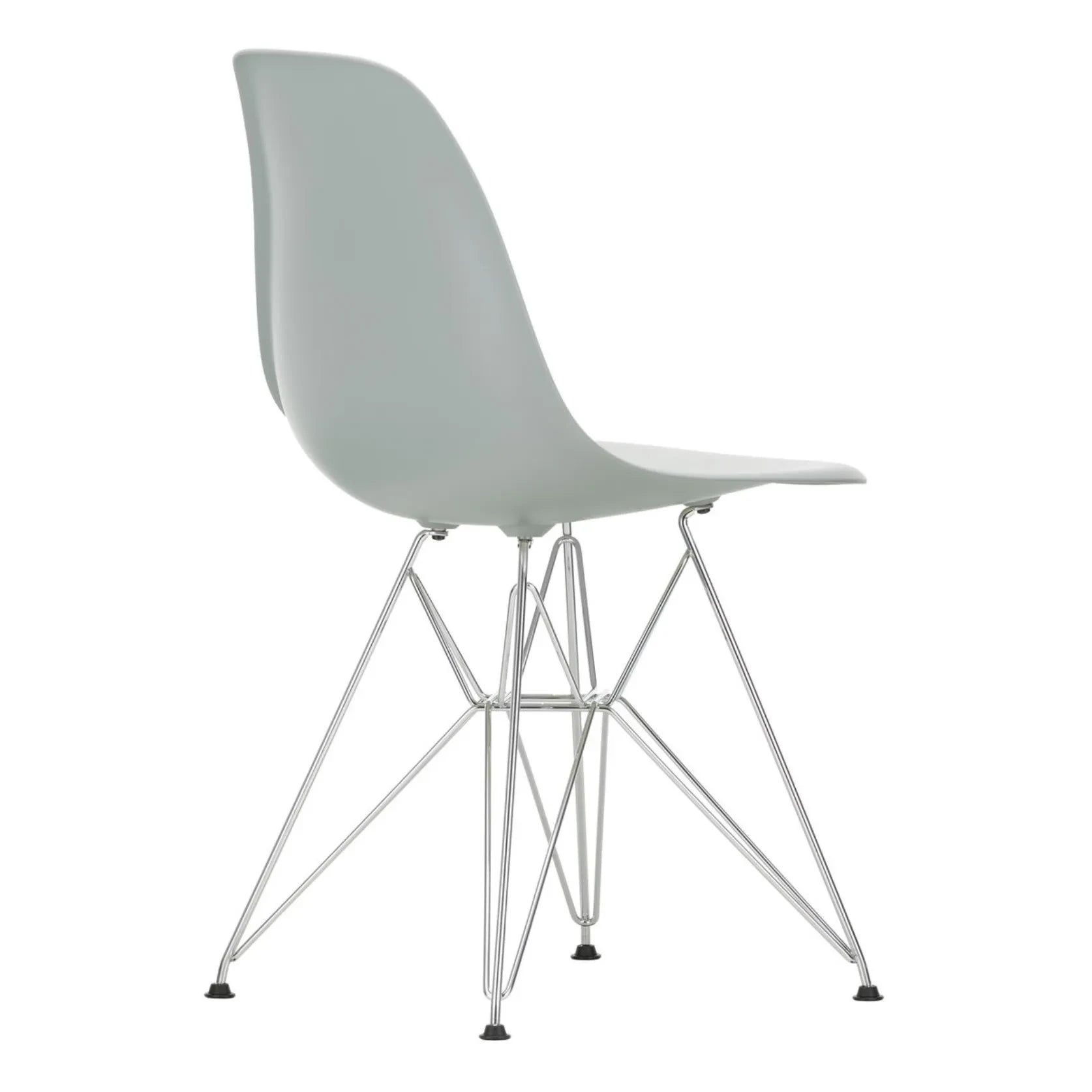 Vitra - DSR Plastic Chair - Chrome Frame - Charles & Ray Eames | Light Gray